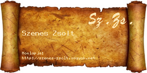 Szenes Zsolt névjegykártya