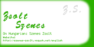zsolt szenes business card